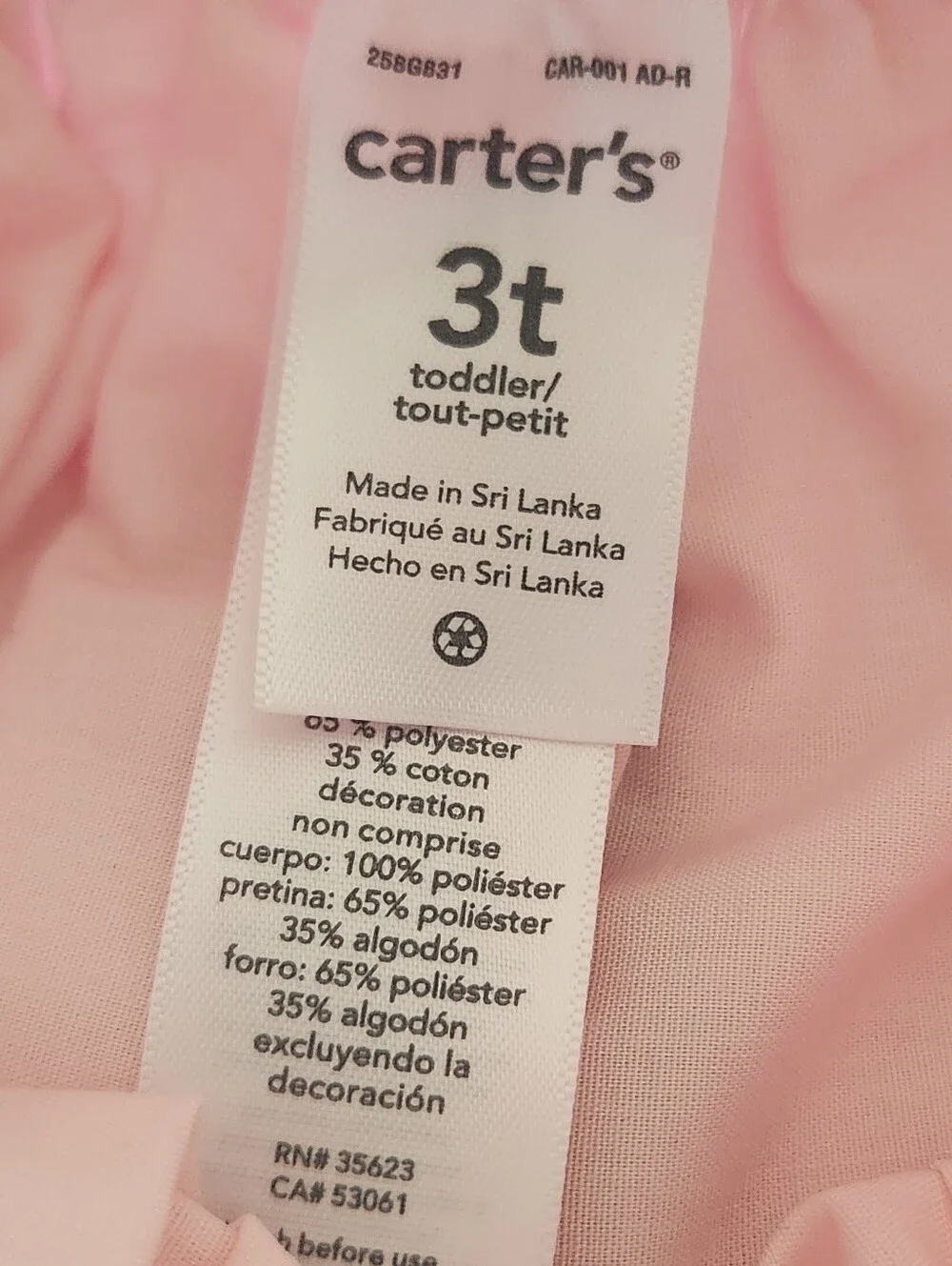 Carters soft pink